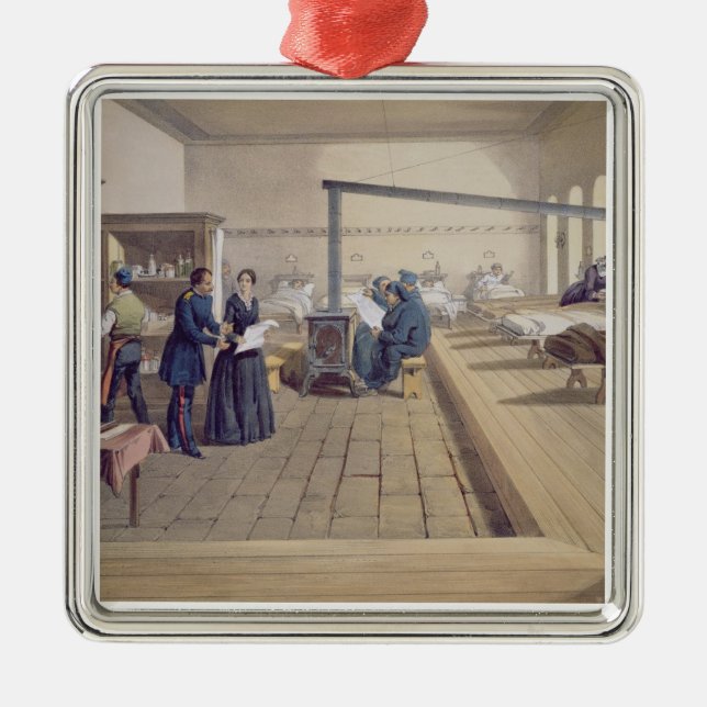 Ornamento De Metal Hospital em Scutari, detalhe de Florença (Frente)