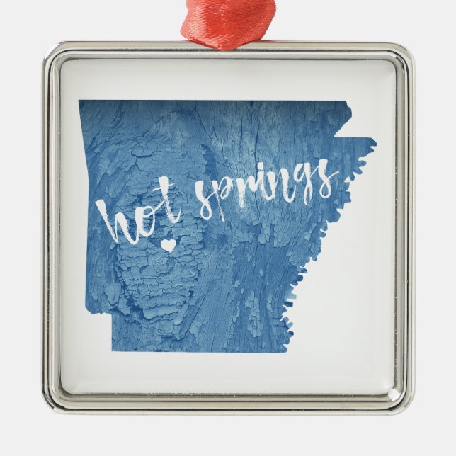 Ornamento De Metal Hot Primaveras Arkansas Wood Grain (Frente)