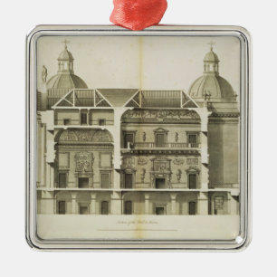 Ornamento De Metal Houghton Salão: secção transversal do Salão e do