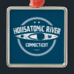 Ornamento De Metal Housatonic River Connecticut Kayaking<br><div class="desc">A designação Housatonic Wild & Scenic River estende-se desde a fronteira Massachusetts-Connecticut até à ponte Boardman em Nova Milford,  Connecticut,  por um total de cerca de 40, 3 milhas. O rio Housatonic é destacado por seus valores recreativos e cênicos,  incluindo canoagem,  caiaque,  pesca e caminhada na trilha Appalachian.</div>