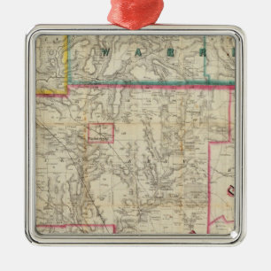 Ornamento De Metal How's Map of The Oil District of Pennsylvania