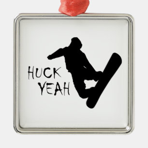 Ornamento De Metal Huck Sim (Snowboard)