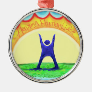 Ornamento De Metal HumanLight feliz
