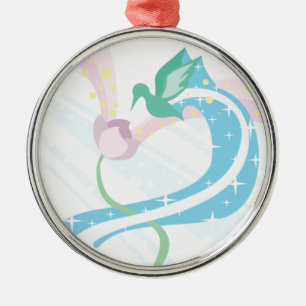 Ornamento De Metal Hummingbird