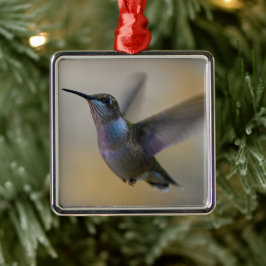 Ornamento De Metal Hummingbird Em Flutter