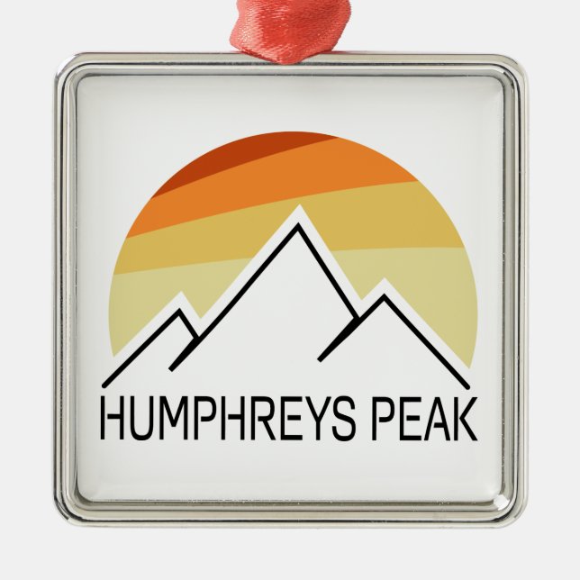 Ornamento De Metal Humphreys Peak Retro (Frente)
