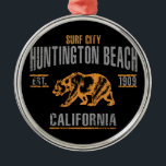 Ornamento De Metal Huntington Beach<br><div class="desc">Huntington Beach</div>
