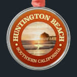 Ornamento De Metal Huntington Beach (C)<br><div class="desc">Huntington Beach, Califórnia.</div>