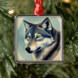 Ornamento De Metal Husky Siberiano