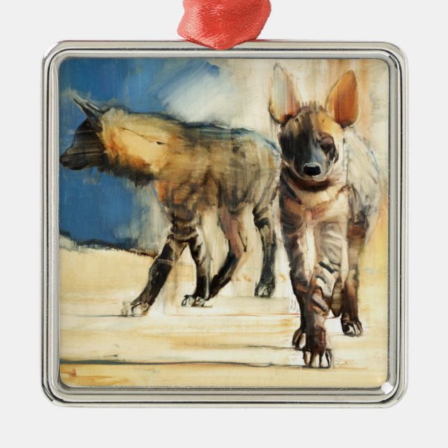 Ornamento De Metal Hyaenas listrado 2010 (Frente)