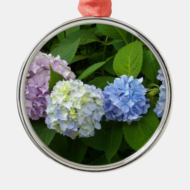 Ornamento De Metal Hydrangeas (Frente)