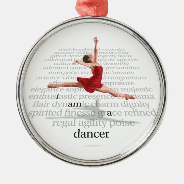 Ornamento De Metal I Am A Dancer (Frente)