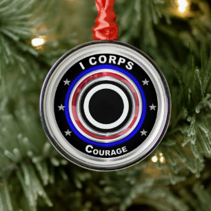 Ornamento De Metal I Corps "America's Corps" Guarda o Natal