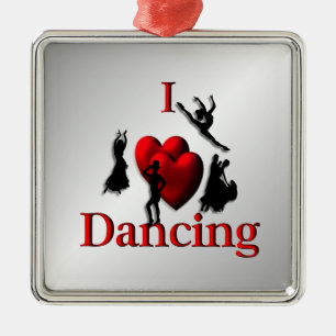 Ornamento De Metal I Heart Dancing
