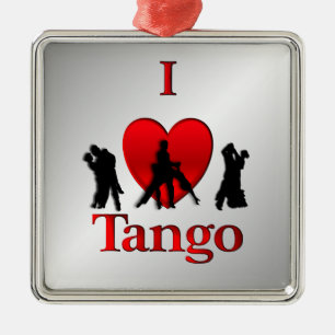 Ornamento De Metal I Heart Tango Dance