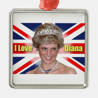 Ornamento De Metal 'I Love Diana' Princesa HRH