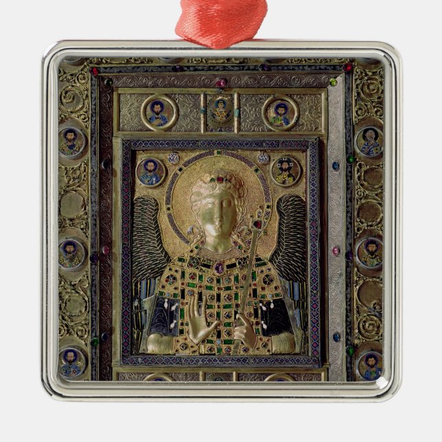 Ornamento De Metal Ícone que descreve o arcanjo Michael (Frente)