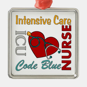 Ornamento De Metal ICU - Enfermeira
