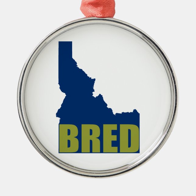 Ornamento De Metal Idaho Bred (Frente)