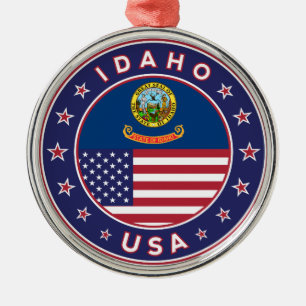 Ornamento De Metal Idaho, Idaho EUA, adesivo de Idaho