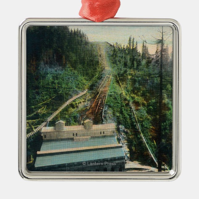 Ornamento De Metal Ideia aérea da central eléctrica do elétron (Frente)