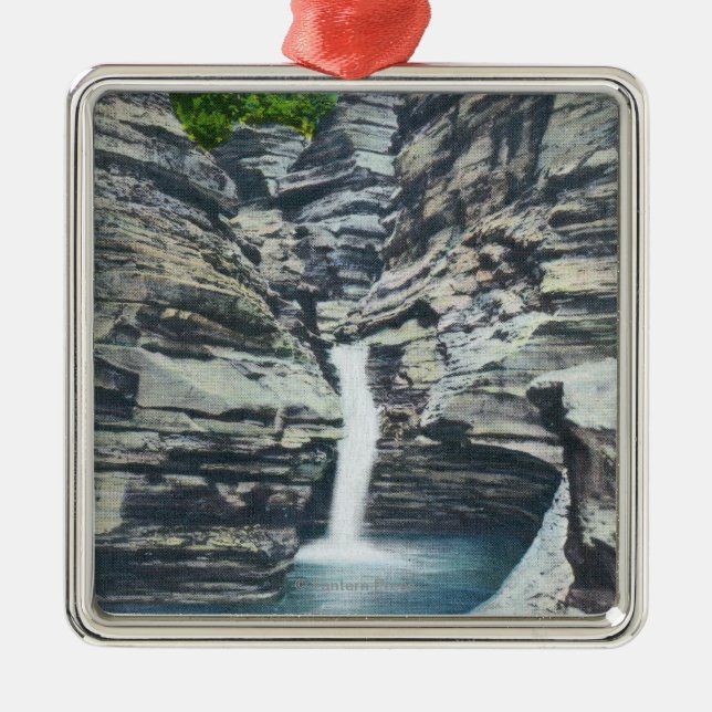 Ornamento De Metal Ideia de quedas de sussurro (Frente)