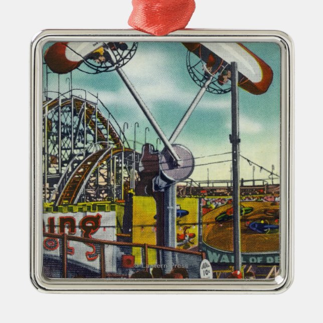 Ornamento De Metal Ideia do passeio do Laço-o-Plano # 2 (Frente)