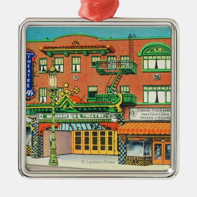 Ornamento De Metal Ideia exterior do teatro do mandarino, (Frente)