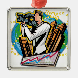 Ornamento De Metal Ideia lateral do tiro do homem