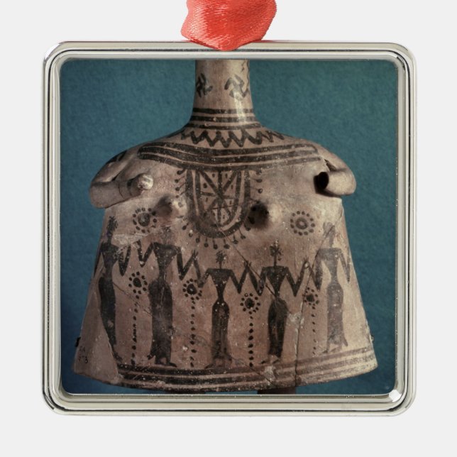 Ornamento De Metal Ídolo de Bell, de Thebes, Boeotia, c.700 BC (Frente)