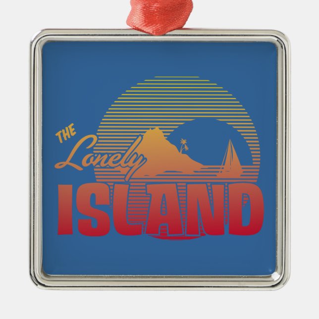 Ornamento De Metal Ilha de Dookie - cor (Frente)