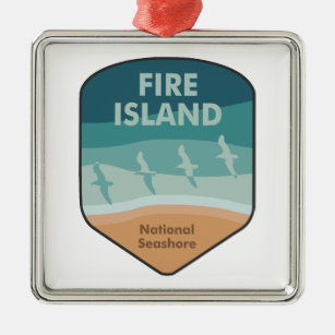 Ornamento De Metal Ilha do Fogo - Semente Nacional de Nova Iorque