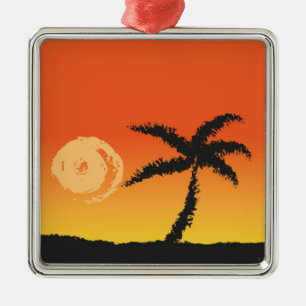 Ornamento De Metal Ilha Sunset