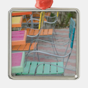 Ornamento De Metal Ilhas ABC, ARUBA, Palm Beach: Café Colorido