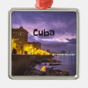 Ornamento De Metal Ilhas Costeiras Cuba Havana À Noite