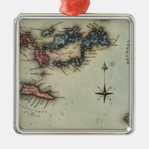 Ornamento De Metal Ilhas Virgens