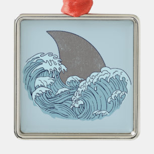 Ornamento De Metal Ilustração de tubarão