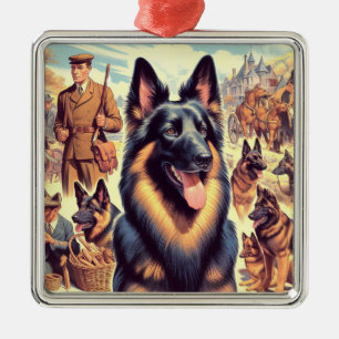 Ornamento De Metal Ilustração de Vintage Belga Tervuren