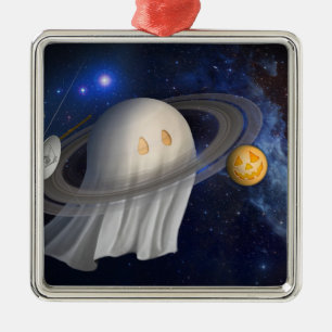 Ornamento De Metal Ilustração do Dia das Bruxas de um artista