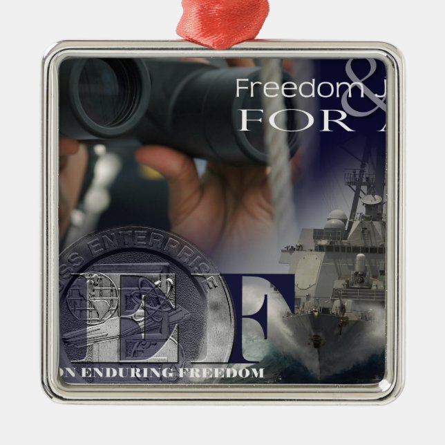 Ornamento De Metal Ilustração dos membros da tripulação (Frente)