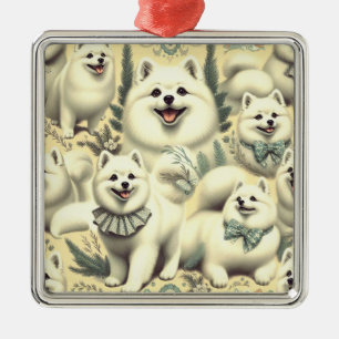 Ornamento De Metal Ilustração Eskimo Retro-Americana