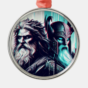 Ornamento De Metal  image of the gods zeus and odin togethe