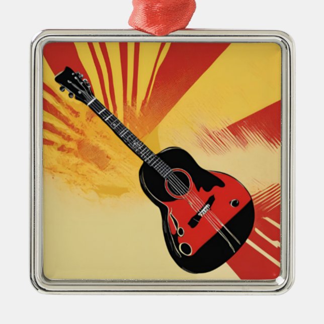 Ornamento De Metal Imagem de Pintura em Violão de pop (Frente)