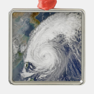 Ornamento De Metal Imagem satélite de um tufão