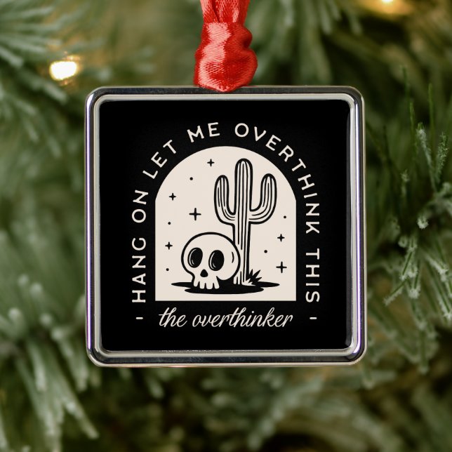 Ornamento De Metal Imaginário introvertido escuro humor escura preto  (Árvore)