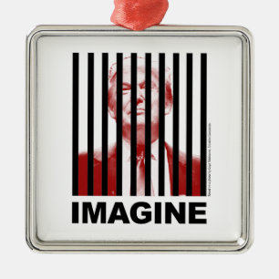 Ornamento De Metal Imaginem Trump Atrás de Bares