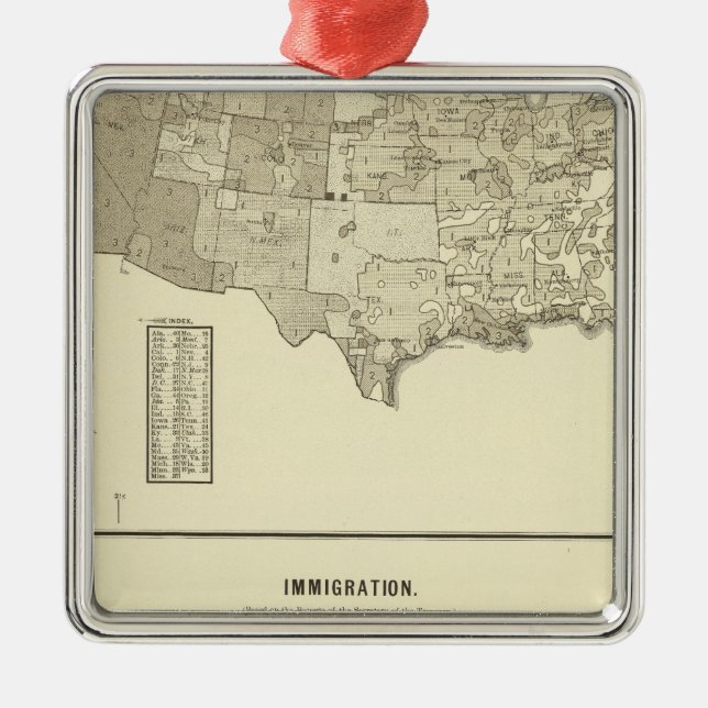 Ornamento De Metal Imigração francesa (Frente)