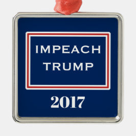 Ornamento De Metal Impeach Trump Red White Modelo