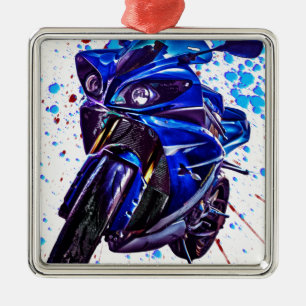 Ornamento De Metal Impressão da arte de Yamaha YZF R1