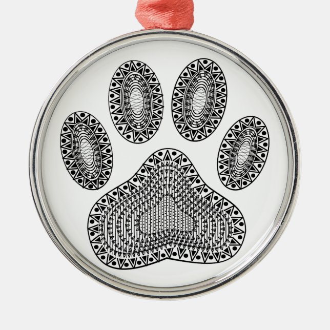 Ornamento De Metal Impressão de abstrato Tinta (Frente)